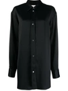 Studio Nicholson Woman Shirt Black Size 3 Viscose In Blue