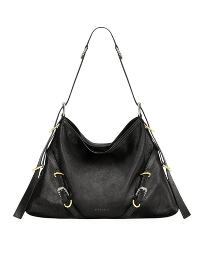 Givenchy Voyou Medium Bag In Leather In Black