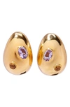 Lizzie Fortunato Studded Gold Mini Arp Earrings