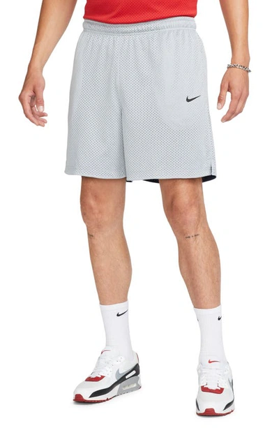 Nike Authentics Reversible Mesh Practice Shorts In Grey