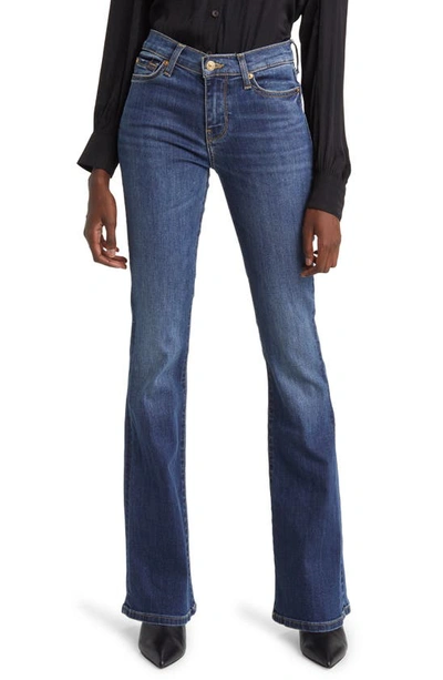 7 For All Mankind Mid-rise Flared Jeans In Blue