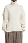 The Row Dua Cotton-cashmere Top In Porcelain/clay