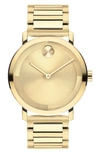 Movado Men's Bold Evolution 2.0 Swiss Quartz Ionic Plated Light Gold-tone 2 Steel Watch 40mm In Gold / Gold Tone / Yellow