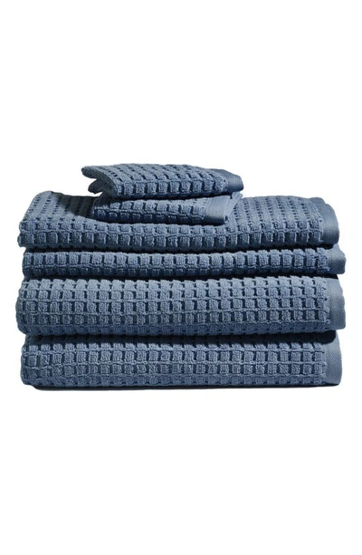 Dkny Quick Dry 6 Pieces Towel Set In Denim