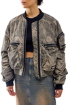 Bdg Urban Outfitters Utility Nylon Bomber Jacket In Dark Grey