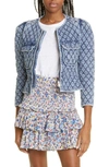 Isabel Marant Étoile Deliona Quilted Cropped Jacket In Light Blue
