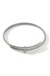 John Hardy Sterling Silver Classic Chain Diamond Pave Coil Choker Necklace, 13 In Silver