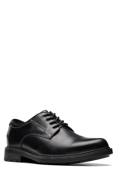 Clarks Whiddon Pace Mens Leather Derby Shoes In Black