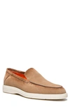 Santoni Suede Slip-on Loafers In Light Brown