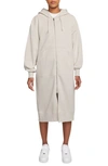 Nike Sportswear Phoenix Long Zip Hoodie In Lt Orewood Brn/ Sail