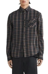 Rag & Bone Fit 2 Yokohama Cotton Plaid Slim Fit Button Down Shirt In Black Plaid