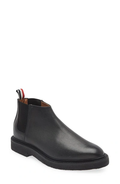 Thom Browne Mid-top Chelsea Ankle Boots In Black