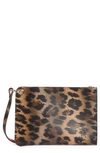 CHRISTIAN LOUBOUTIN LEOPARD PRINT LEATHER POUCH