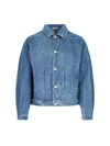 Auralee Lapel Long-sleeved Denim Jacket In Blue