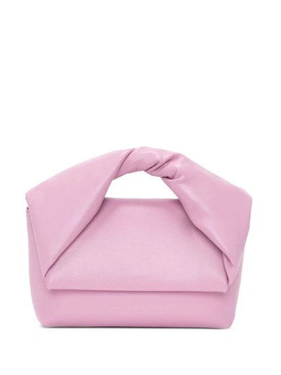 Jw Anderson J.w. Anderson Jwanderson Medium Twister Leather Bag In Baby Pink