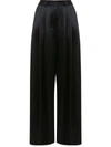 Jw Anderson Wide-leg Pleated Pants In Black