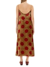 Uma Wang Polka-dot Velvet Maxi Dress In Multicolor
