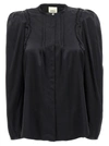 Isabel Marant 'joanea' Black Silk Blend Shirt In Black