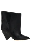 Isabel Marant 90mm Miyako Leather Ankle Boots In Black