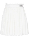 Balmain Knitted Mini Skirt In White