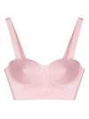 Maison Margiela Sweetheart-neck Cropped Bra In Baby Pink