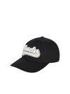 Moncler Black Gabardine Baseball Cap In Black