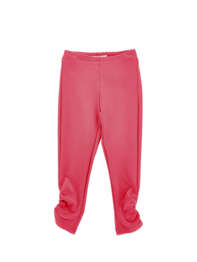 Monnalisa Kids'   Ruched Milano Stitch Leggings In Fuchsia