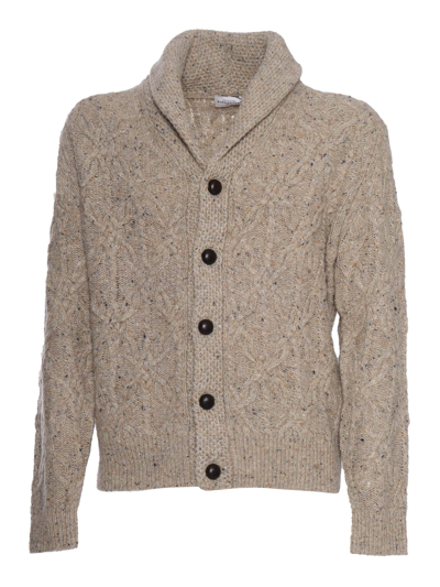 Ballantyne Buttoned Cardigan In Beige