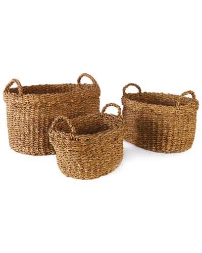 Napa Home & Garden Napa Home And Garden Set Of 3 Seagrass Oval Baskets