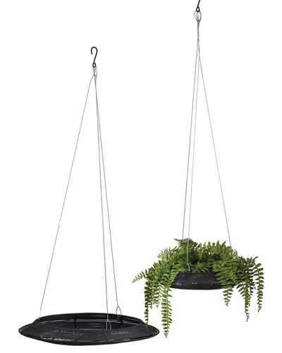 Napa Home & Garden Set Of 2 Nash Hanging Baskets In Black