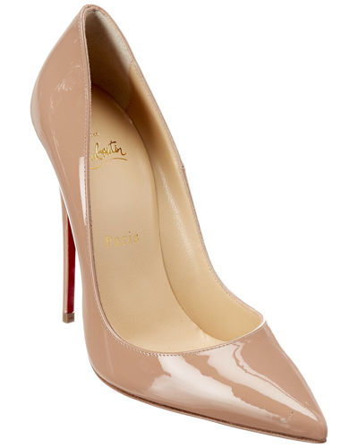 Christian Louboutin 120mm So Kate Patent Leather Pumps In Nude