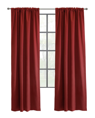 Thermalogic Weathermate Topsions Set Of 2 Room-darkening 40x63 Curtain Panels In Red