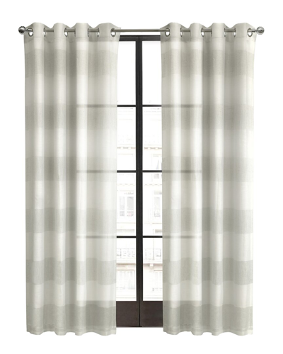 Habitat Paraiso Sheer Grommet 112x95 Curtain Panel In Ivory