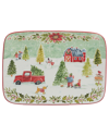 Certified International Joy Of Christmas Rectangular Platter