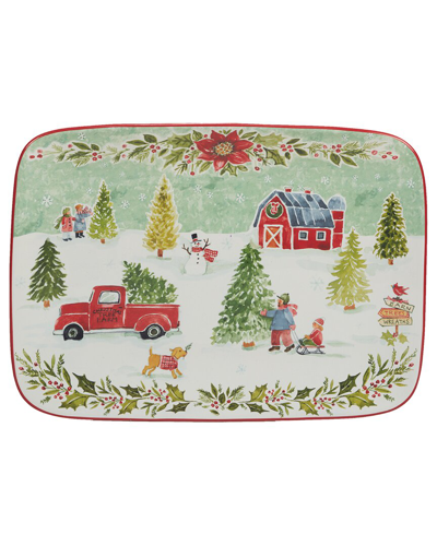 Certified International Joy Of Christmas Rectangular Platter