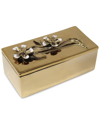 Vivience Oblong Decorative Box With Flower Lid