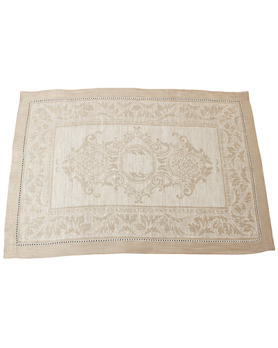 French Home Set Of 6 Linen Arboretum Placemats In Ivory
