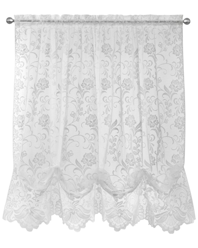 Habitat Limoges Sheer Rod Pocket 55x63 Balloon Curtain In White