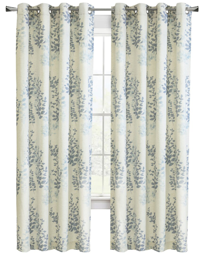 Habitat Lana Light-filtering Grommet 50x108 Curtain Panel In Blue