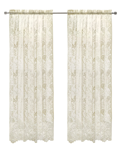 Habitat Limoges Sheer Rod Pocket 55x84 Curtain Panel In Ivory