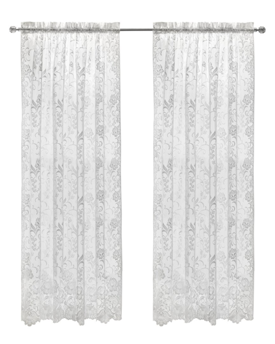 Habitat Limoges Sheer Rod Pocket 55x84 Curtain Panel In White
