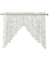Habitat Limoges Sheer Rod Pocket 72x32 Swag Valance Set In White