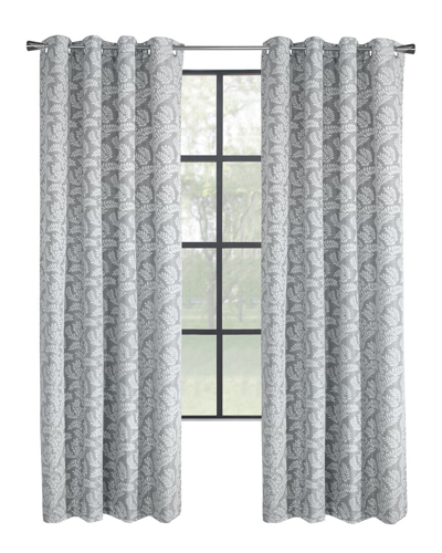 Thermaplus Patricia Blackout Grommet 52x84 Curtain Panel In Silver