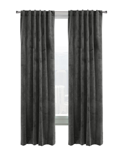 Thermalogic Seren Room-darkening Dual Header 50x63 Curtain Panel In Charcoal