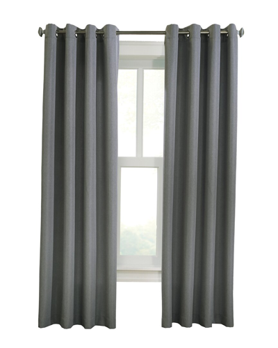 Habitat Margaret Light-filtering Grommet 52x84 Curtain Panel In Charcoal
