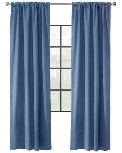 Thermalogic Weathermate Topsions Set Of 2 Room-darkening 40x63 Curtain Panels In Blue