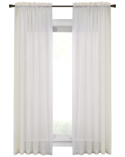 Habitat Cote D'azure Sheer Rod Pocket 56x95 Curtain Panel In Ivory