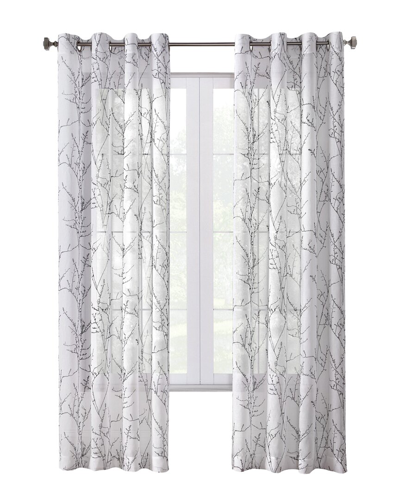 Habitat Liberty Light-filtering Grommet 52x108 Curtain Panel In White