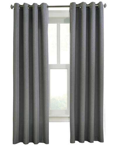 Habitat Margaret Light-filtering Grommet 52x95 Curtain Panel In Charcoal