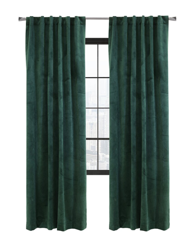 Thermalogic Seren Room-darkening Dual Header 50x84 Curtain Panel In Green